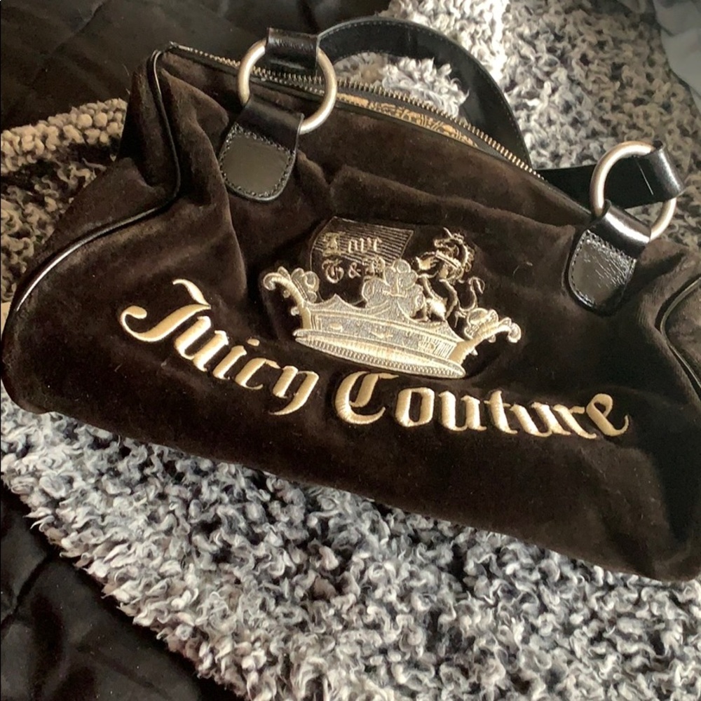 Black velvet Juicy Couture hand bag